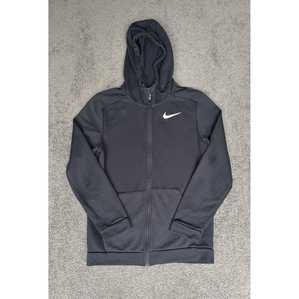 Nike Dri-FIT Mens Black Full Zip Hoodie Sweatshirt Size S RN56323